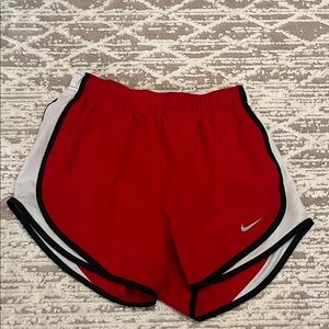 Nike Women's Red and Black Athletic Shorts